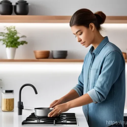 Home 29 제스처 기반 인터페이스 사용 사례 - **Prompt 1: Seamless Smart Home Interaction**
"A clean, brightly lit modern kitchen during the d...